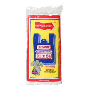 BOLSA CON ASA 21 X 24 BL - ELEFANTE