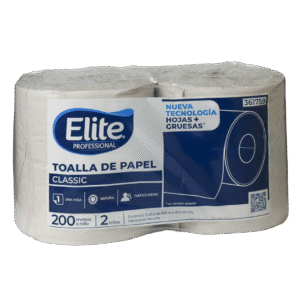PAPEL TOALLA JUMBO BÁSICA X2 ROLLOS 200 MT 361759 - ELITE