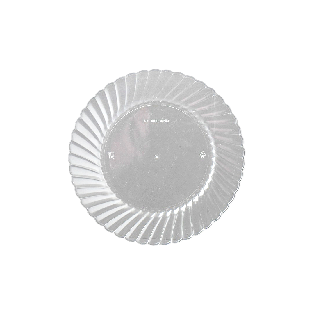PLATO ACRÍLICO 22 CM TRANSPARENTE - PLASTIENVASES