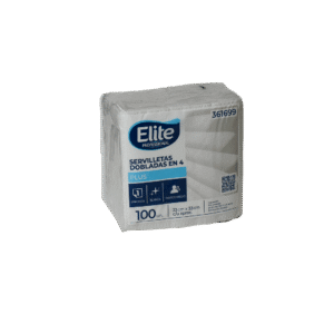 SERVILLETA DOBLADA EN 4 33X33cm X100UND  361699 ELITE