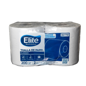 PAPEL TOALLA JUMBO CLASSIC X2 ROLLOS 200 MT - ELITE 361791